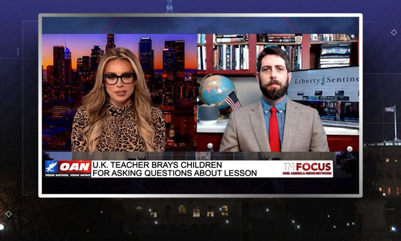 Video still from Alex Newman's interview with In Focus on One America News Network