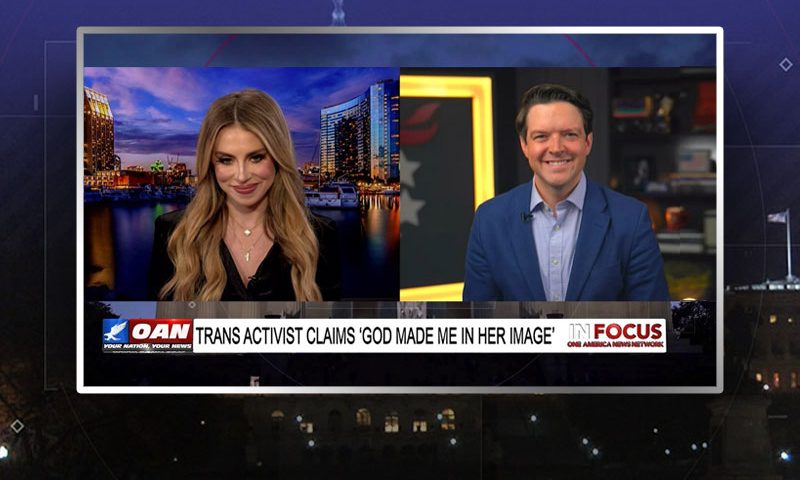 Video still from Ryan Helfenbein's interview with In Focus on One America News Network
