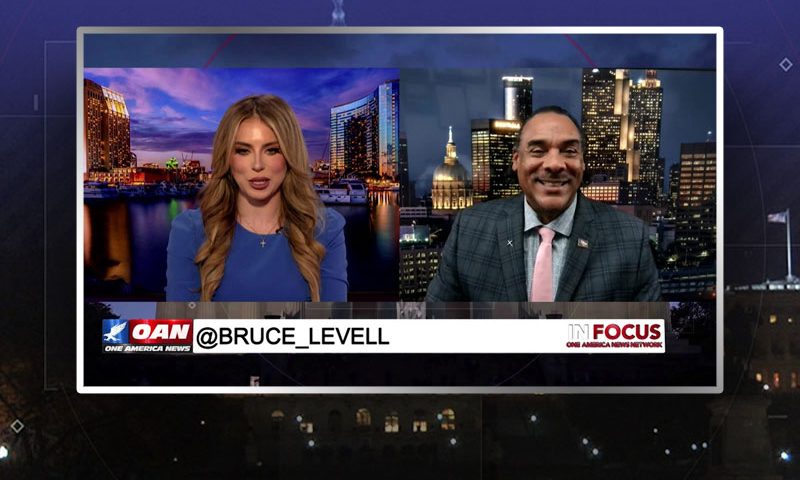 Video still from Bruce LeVell's interview with In Focus on One America News Network