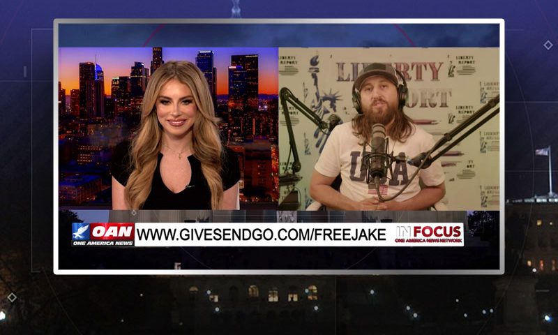 Video still from Chadwick's interview with In Focus on One America News Network