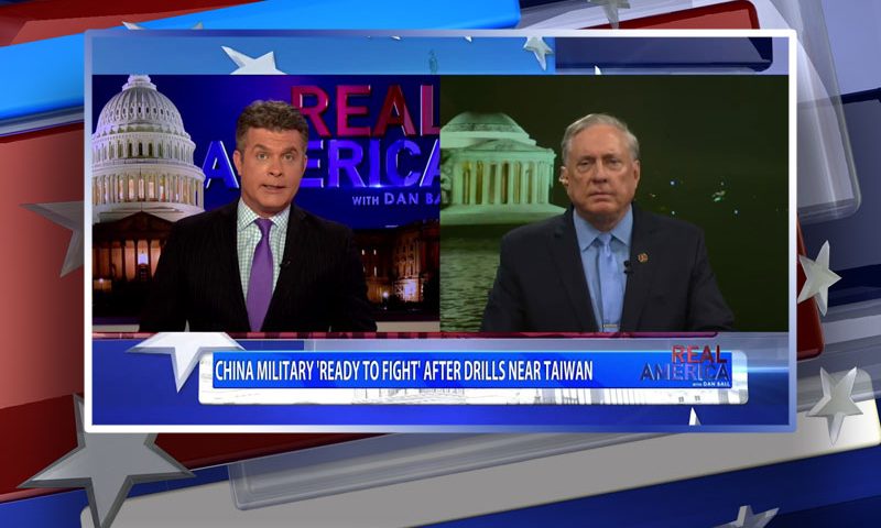 Video still from Col. Doug Macgregor's interview with Real America on One America News Network