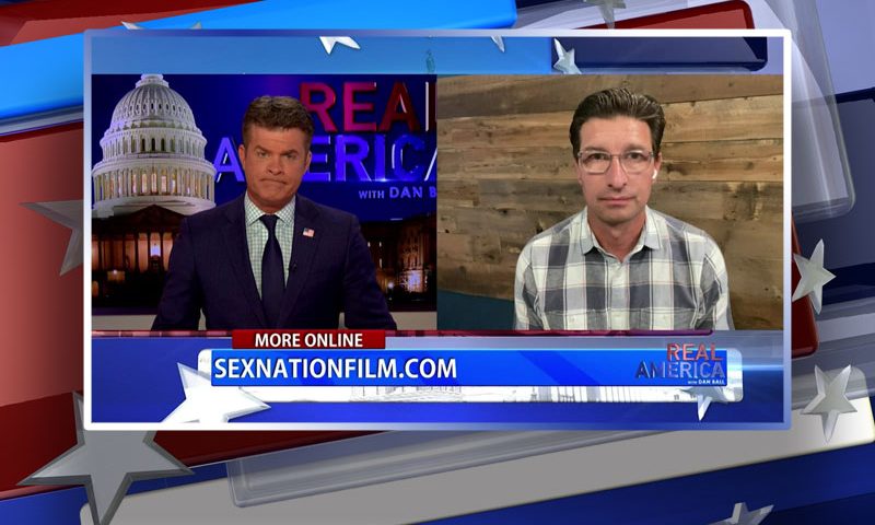 Video still from Jaco Booyens' interview with Real America on One America News Network