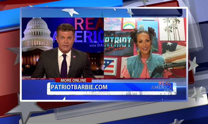 Video still from Lindsey Graham's interview with Real America on One America News Network