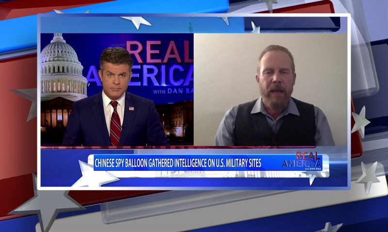 Video still from Mark Geist's interview with Real America on One America News Network