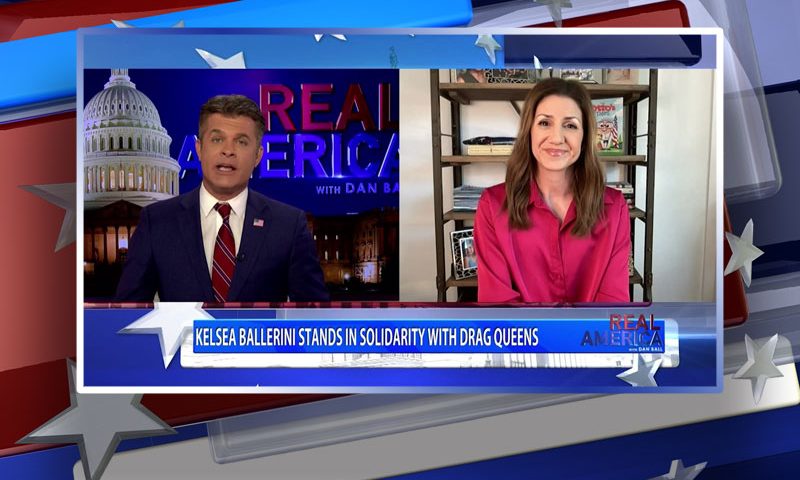 Video still from Jill Simonian's interview with Real America on One America News Network