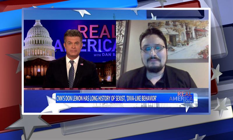 Video still from Joseph Vazquez's interview with Real America on One America News Network