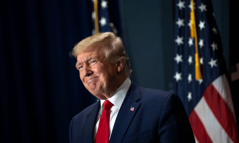 WASHINGTON, DC - JULY 26: Former U.S. President Donald Trump speaks during the America First Agenda Summit, at the Marriott Marquis hotel July 26, 2022 in Washington, DC. Former U.S. President Donald Trump returned to Washington today to deliver the keynote closing address at the summit. The America First Agenda Summit is put on by the American First Policy Institute, a conservative think-tank founded in 2021 by Brooke Rollins and Larry Kudlow, both former advisors to former President Trump. (Photo by Drew Angerer/Getty Images)
