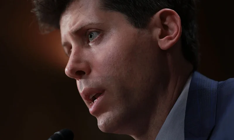 Samuel Altman, CEO of OpenAI, testifies before the Senate Judiciary Subcommittee on Privacy, Technology, and the Law May 16, 2023 in Washington, DC. The committee held an oversight hearing to examine A.I., focusing on rules for artificial intelligence. (Photo by Win McNamee/Getty Images)