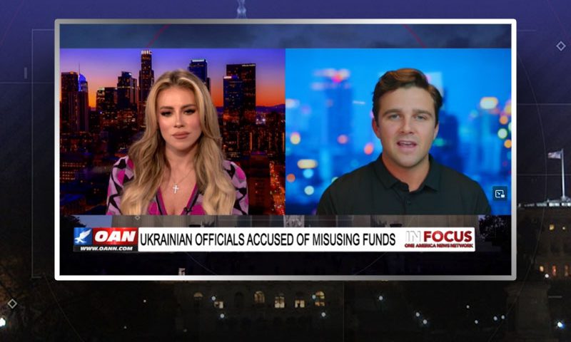 Video still from Jackson Hinkle's interview with In Focus on One America News Network