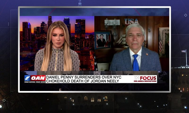 Video still from Steve Rogers' interview with In Focus on One America News Network