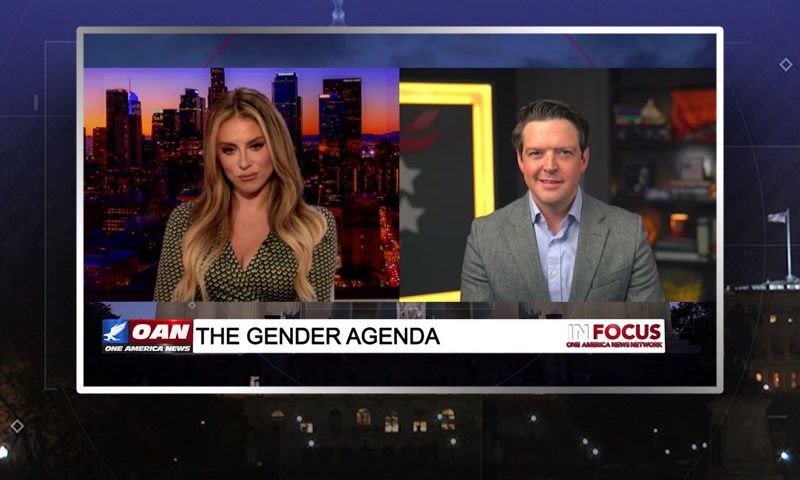 Video still from Ryan Helfenbein's interview with In Focus on One America News Network
