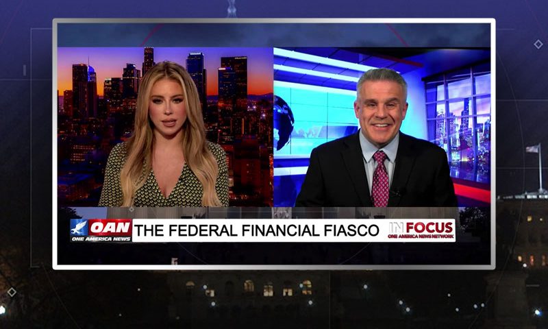 Video still from Dan Geltrude's interview with In Focus on One America News Network