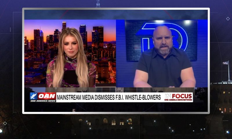 Video still from Drew Berquist's interview with In Focus on One America News Network