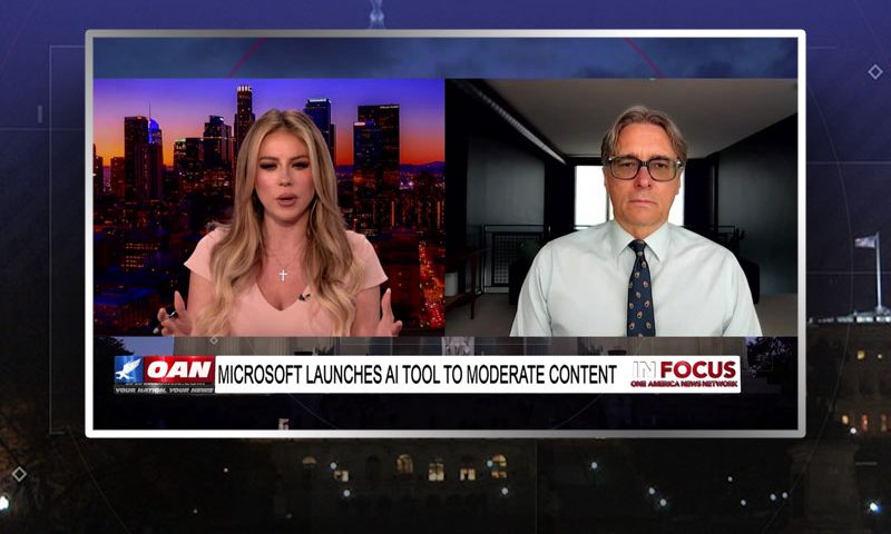 Video still from Christopher Alexander's interview with In Focus on One America News Network