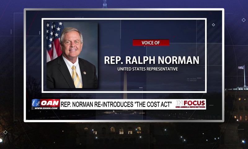 Video still from Rep. Ralph Norman's interview with In Focus on One America News Network