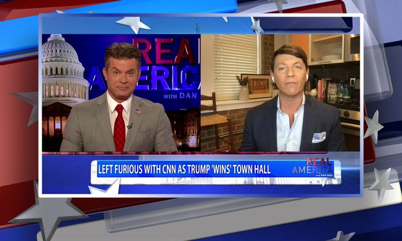 Video still from Hogan Gidley's interview with Real America on One America News Network