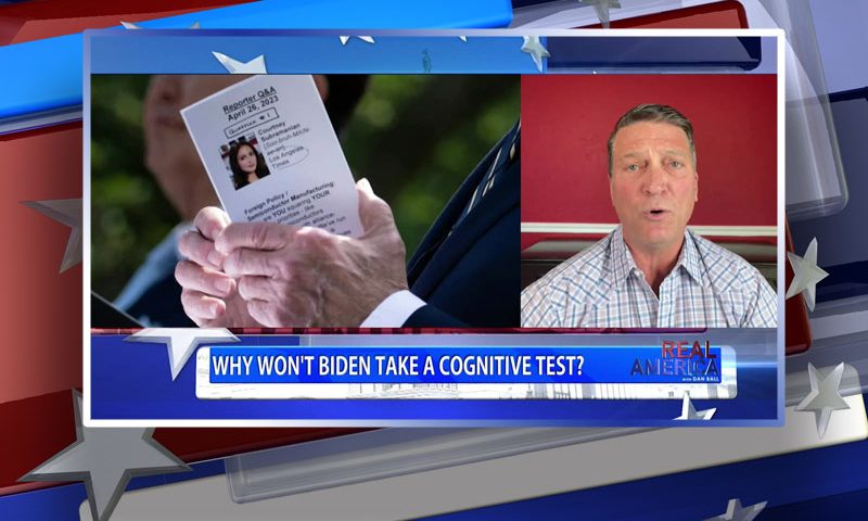 Video still from Rep. Ronny Jackson's interview with Real America on One America News Network