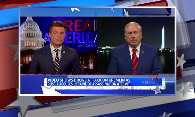 Video still from Col. Doug Macgregor's interview with Real America on One America News Network