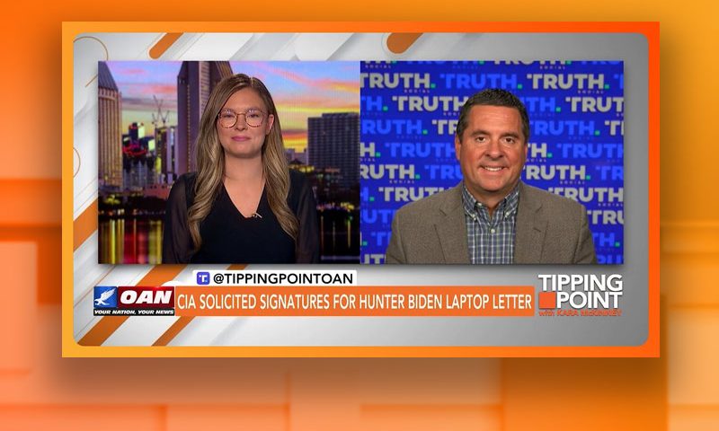 Video still from Devin Nunes' interview with Tipping Point on One America News Network