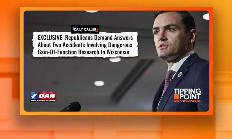 Video still from Jeffrey Tucker's interview with Tipping Point on One America News Network