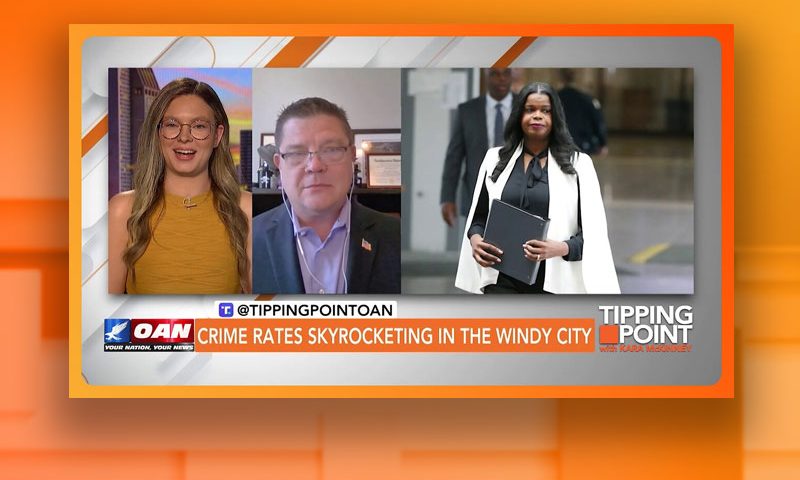 Video still from Jim Nelles' interview with Tipping Point on One America News Network