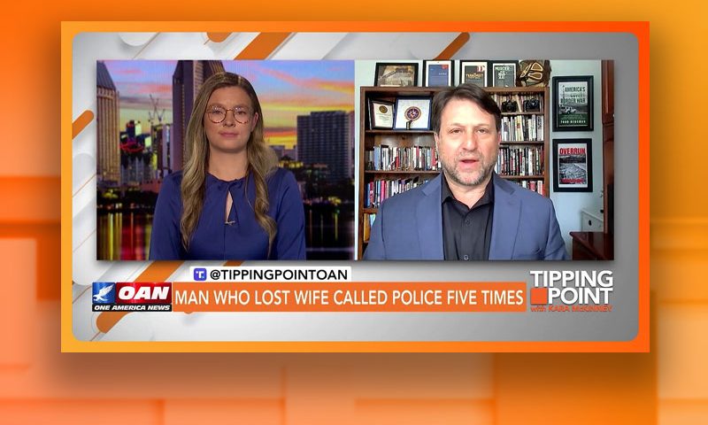 Video still from Todd Bensman's interview with Tipping Point on One America News Network