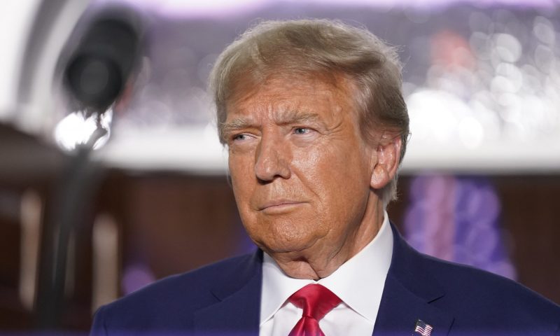Former President Donald Trump speaks at Trump National Golf Club in Bedminster, N.J., Tuesday, June 13, 2023, after pleading not guilty in a Miami courtroom earlier in the day to dozens of felony counts that he hoarded classified documents and refused government demands to give them back. (AP Photo/Andrew Harnik)