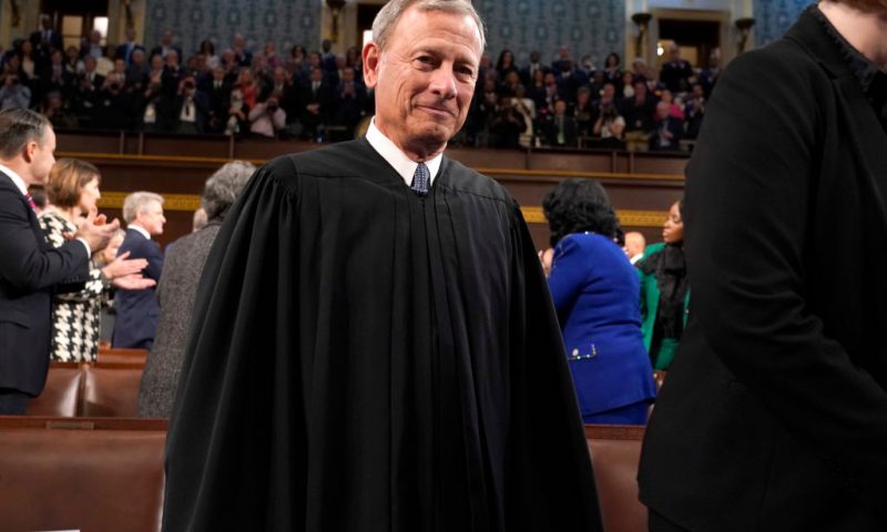 Chief Justice of the United States John Roberts attends the State of the Union address on February 7, 2023 in the House Chamber of the U.S. Capitol in Washington, DC. The speech marks President Biden's first address to the new Republican-controlled House. (Photo by Jacquelyn Martin-Pool/Getty Images)