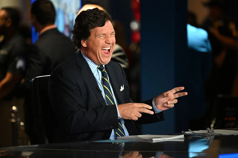 HOLLYWOOD, FLORIDA - NOVEMBER 17: Tucker Carlson during 2022 FOX Nation Patriot Awards at Hard Rock Live at Seminole Hard Rock Hotel & Casino Hollywood on November 17, 2022 in Hollywood, Florida. (Photo by Jason Koerner/Getty Images)