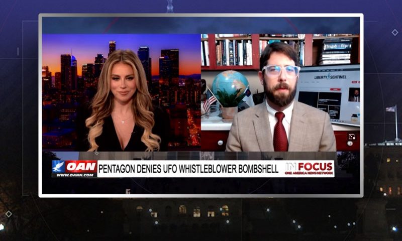 Video still from Alex Newman's interview with In Focus on One America News Network