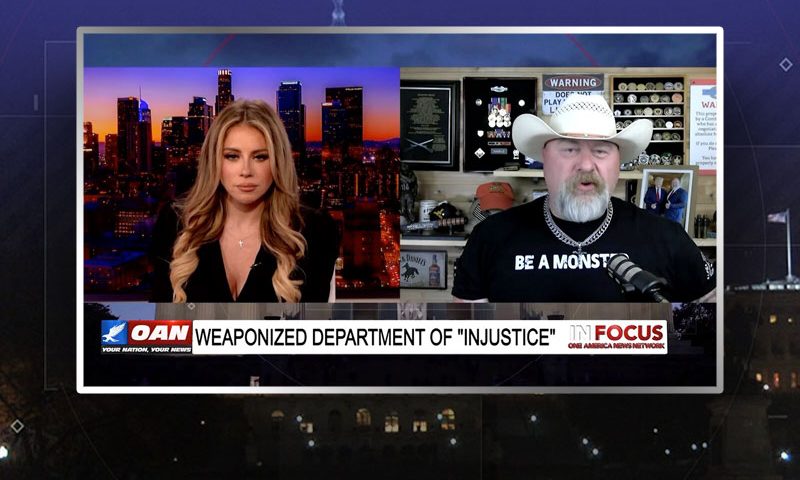 Video still from Teddy Daniels' interview with In Focus on One America News Network