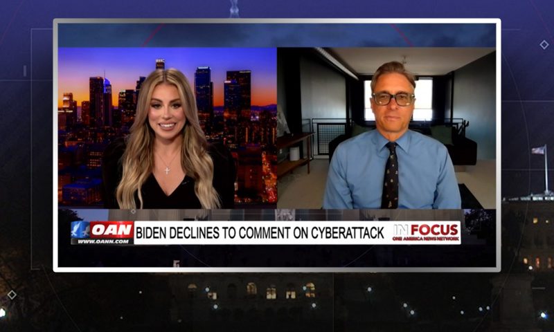 Video still from Chris Alexander's interview with In Focus on One America News Network
