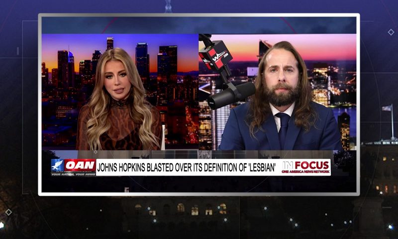 Video still from Jess Weber's interview with In Focus on One America News Network