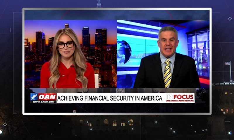 Video still from Dan Geltrude's interview with In Focus on One America News Network
