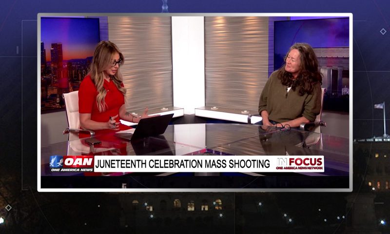 Video still from Dr. Marie McMahon's interview with In Focus on One America News Network