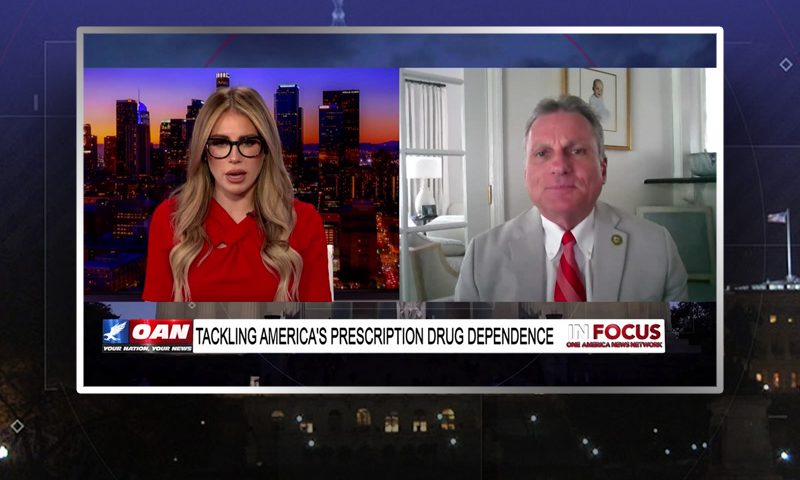 Video still from Buddy Carter's interview with In Focus on One America News Network