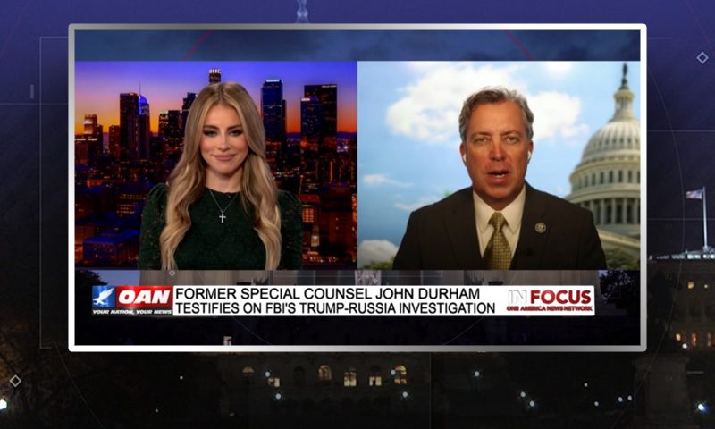 Video still from Rep. Andy Ogles' interview with In Focus on One America News Network