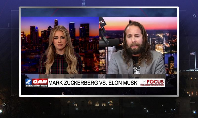 Video still from Jess Weber's interview with In Focus on One America News Network