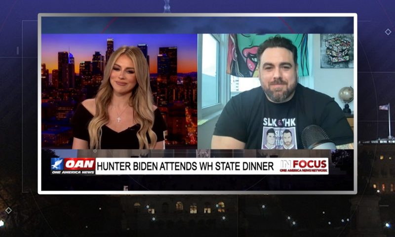 Video still from Gerard Michaels' interview with In Focus on One America News Network
