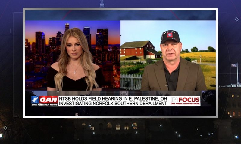 Video still from Doug Mastriano's interview with In Focus on One America News Network