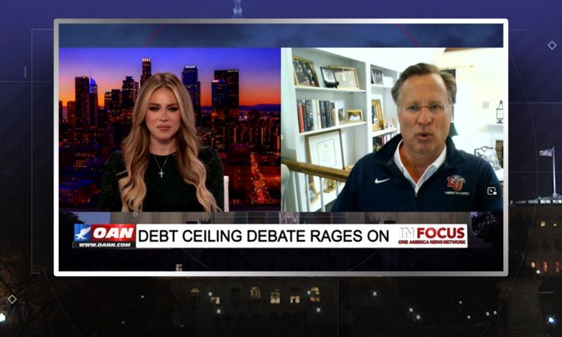 Video still from Dr. Dave Brat's interview with In Focus on One America News Network