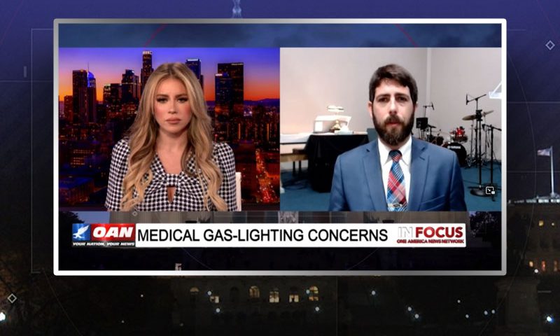 Video still from Alex Newman's interview with In Focus on One America News Network