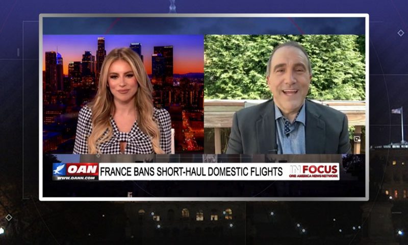 Video still from Marc Morano's interview with In Focus on One America News Network