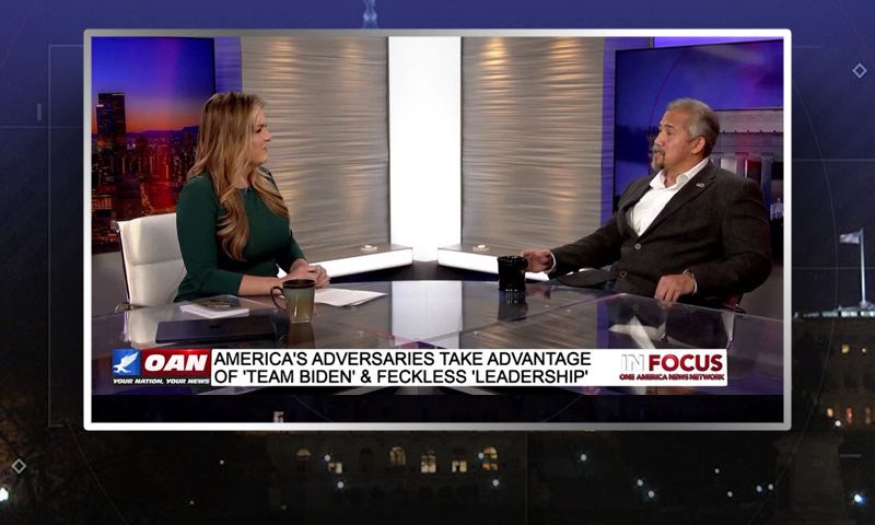 Video still from Will Spencer's interview with In Focus on One America News Network