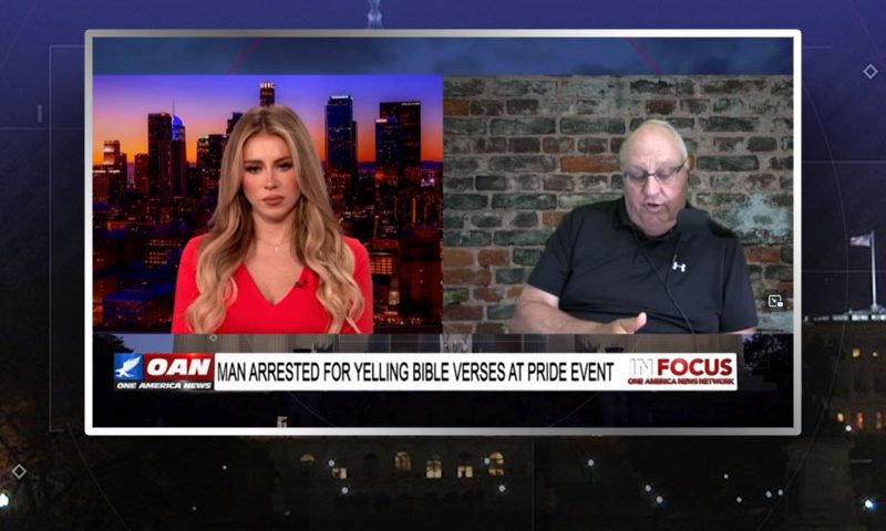 Video still from John Haller's interview with In Focus on One America News Network