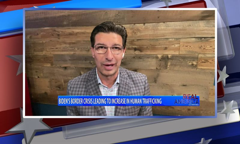 Video still from Jaco Booyens' interview with Real America on One America News Network