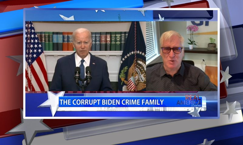 Video still from Jim Hoft's interview with Real America on One America News Network