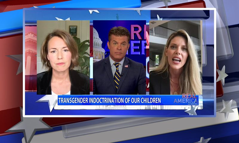 Video still from Melissa O'Connor and Carrie Prejean's interview with Real America on One America News Network