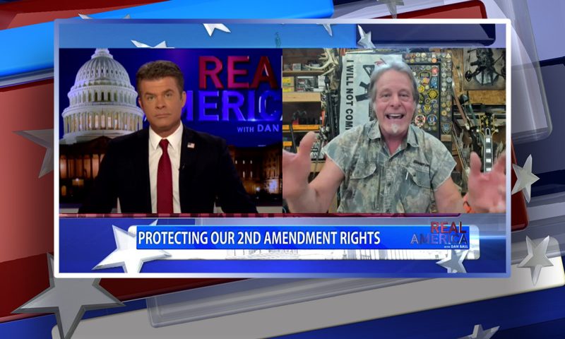 Video still from Ted Nugent's interview with Real America on One America News Network