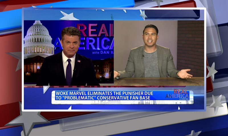 Video still from Jobob's interview with Real America on One America News Network